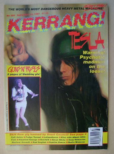 Kerrang magazine - Jeff Keith cover (14 September 1991 - Issue 358)