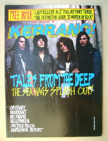 <!--1989-05-20-->Kerrang magazine - Sea Hags cover (20 May 1989 - Issue 239