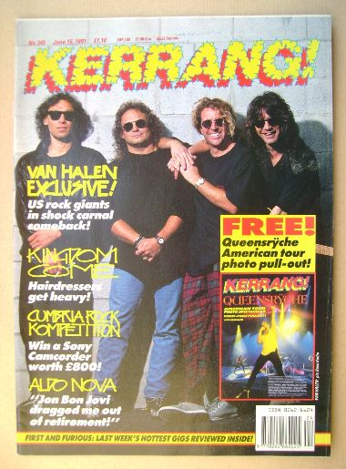 Kerrang magazine - Van Halen cover (15 June 1991 - Issue 345)