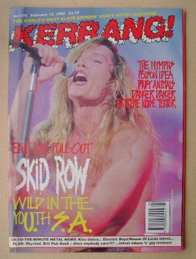 Kerrang magazine - Sebastian Bach cover (15 February 1992 - Issue 379)