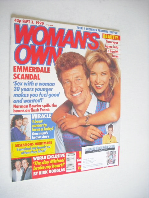 Woman's Own magazine - 3 September 1990 - Claire King and Norman Bowler cover