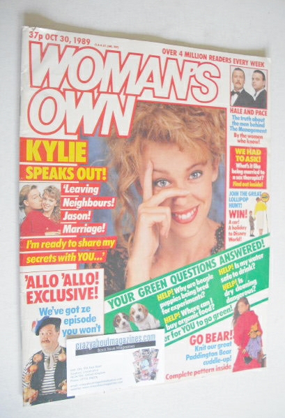 Woman's Own magazine - 30 October 1989 - Kylie Minogue cover