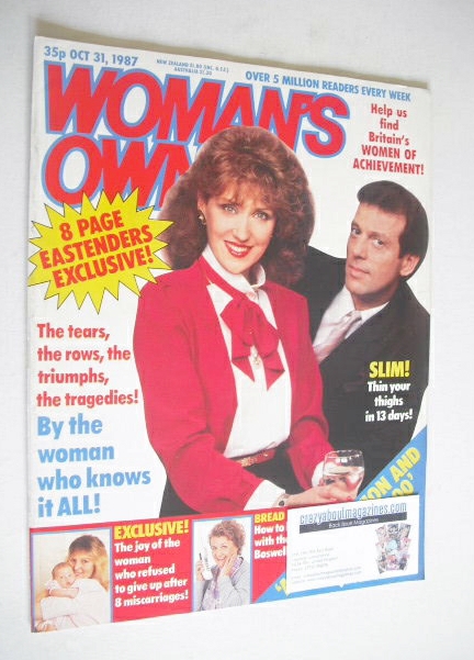 Woman's Own magazine - 31 October 1987 - Anita Dobson and Leslie Grantham cover