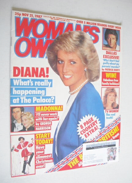 Woman's Own magazine - 21 November 1987 - Princess Diana cover
