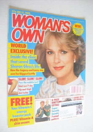Woman's Own magazine - 17 January 1989 - Sharon Gless cover
