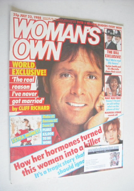 Woman's Own magazine - 23 July 1988 - Cliff Richard cover