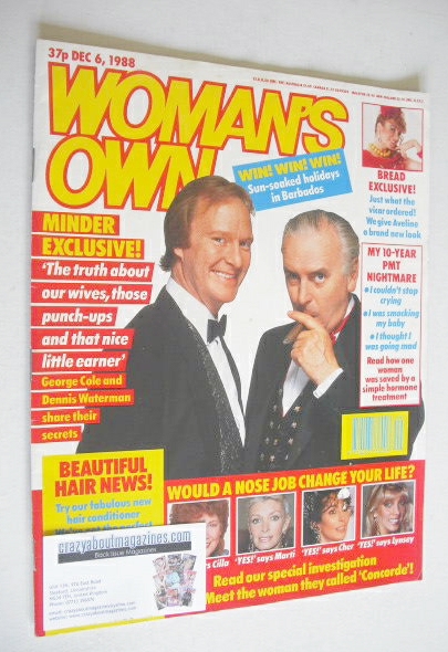 Woman's Own magazine - 6 December 1988 - George Cole and Dennis Waterman cover