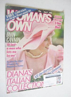 Woman's Own magazine - 1 June 1985 - Princess Diana cover