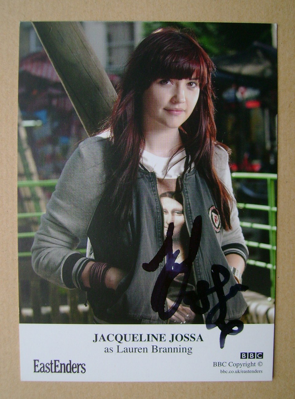 Jacqueline Jossa autograph (EastEnders actor)