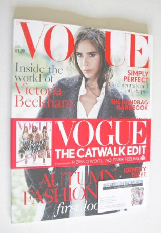 British Vogue magazine - August 2014 - Victoria Beckham cover (Cover 1/2)