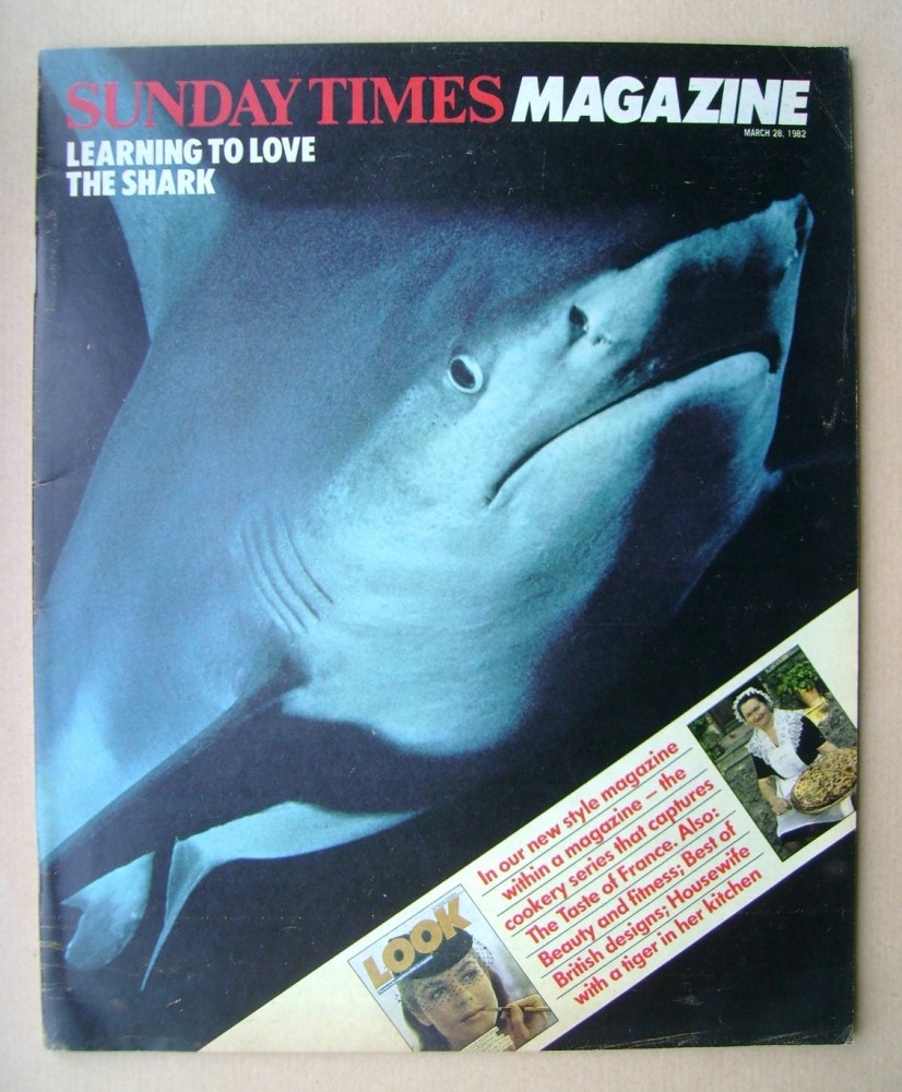 The Sunday Times magazine - Shark cover (28 March 1982)