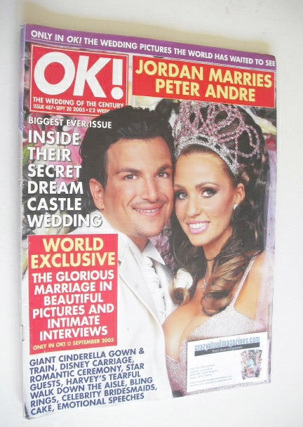 OK! magazine - Peter Andre and Katie Price Jordan Wedding cover (20 September 2005 - Issue 487)