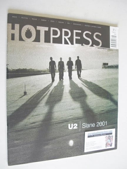 <!--2001-08-29-->Hot Press magazine - U2 cover (29 August 2001)