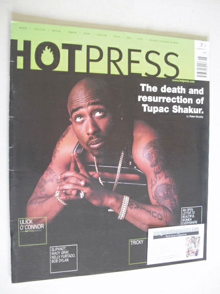 <!--2001-09-26-->Hot Press magazine - Tupac Shakur cover (26 September 2001