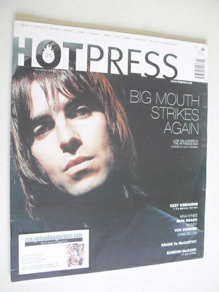 Hot Press magazine - Liam Gallagher cover (19 June 2002)