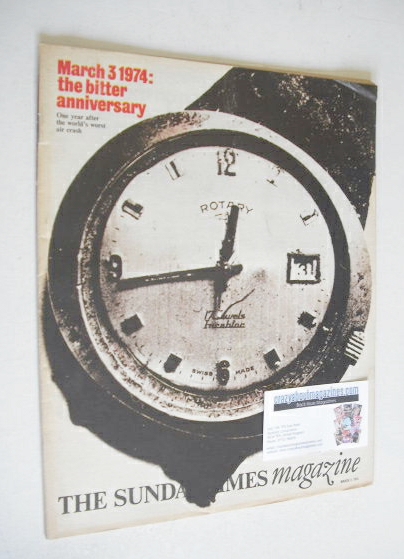 The Sunday Times magazine - The Bitter Anniversary cover (2 March 1975)