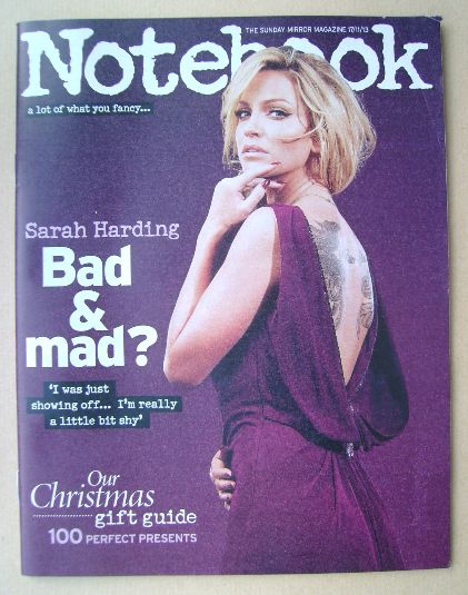 Notebook magazine - Sarah Harding cover (17 November 2013)