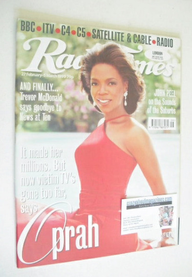 Radio Times magazine - Oprah Winfrey cover (27 February-5 March 1999)