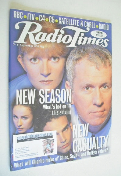 <!--1998-09-05-->Radio Times magazine - Casualty cover (5-11 September 1998