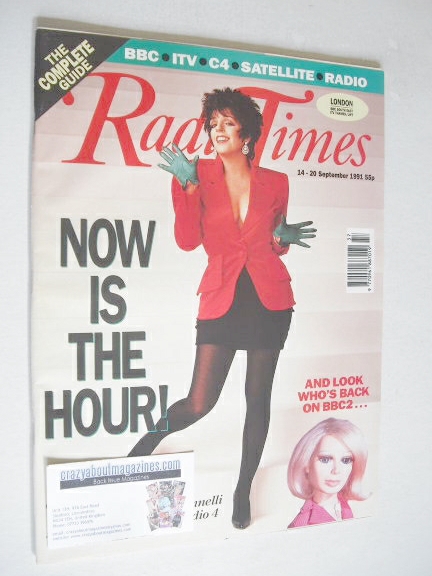 Radio Times magazine - Liza Minnelli cover (14-20 September 1991)