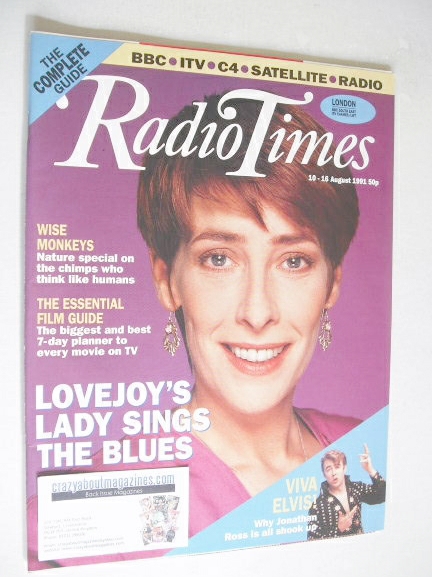 <!--1991-08-10-->Radio Times magazine - Phyllis Logan cover (10-16 August 1