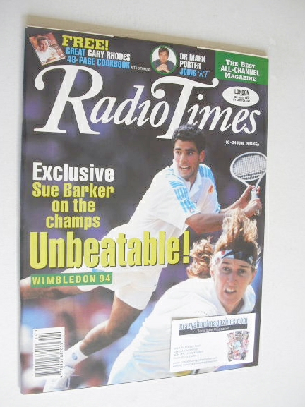 Radio Times magazine - Pete Sampras and Steffi Graf cover (18-24 June 1994)