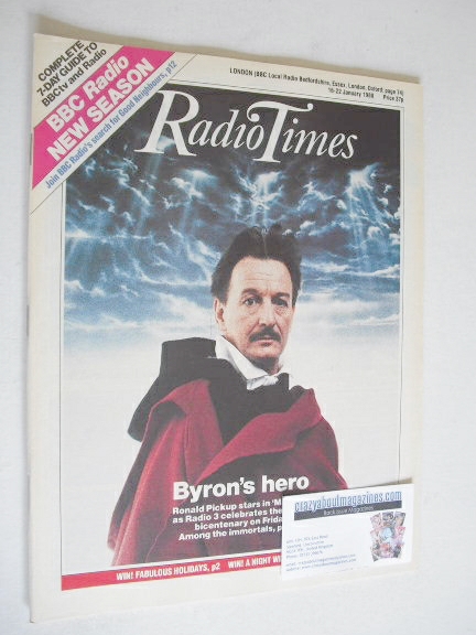 Radio Times magazine - Ronald Pickup cover (16-22 January 1988)
