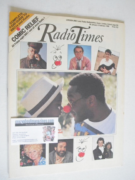 Radio Times magazine - Comic Relief cover (30 January - 5 February 1988)