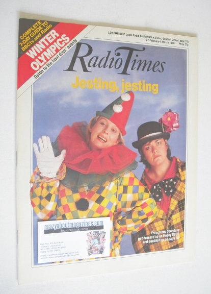 Radio Times magazine - Dawn French and Jennifer Saunders cover (27 February - 4 March 1988)