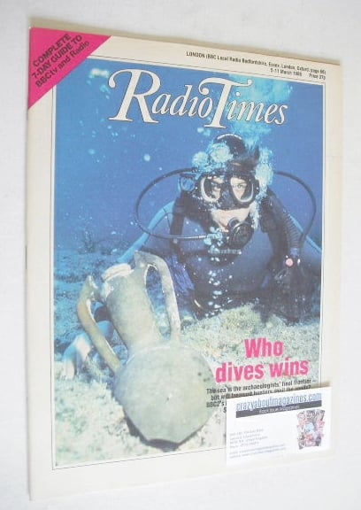 Radio Times magazine - Who Dives Wins cover (5-11 March 1988)