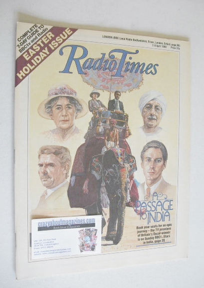 Radio Times magazine - A Passage To India cover (2-8 April 1988)