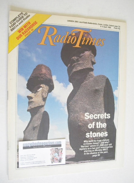 Radio Times magazine - Secrets Of The Stones cover (9-15 April 1988)
