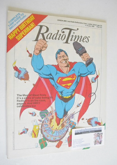 Radio Times magazine - Superman cover (4-10 June 1988)