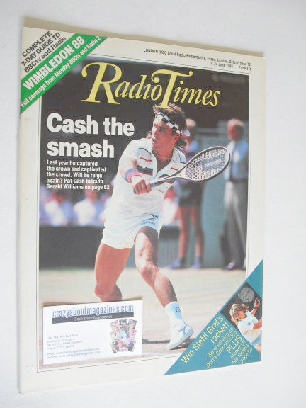 Radio Times magazine - Pat Cash cover (18-24 June 1988)