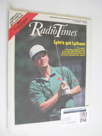 Radio Times magazine - Sandy Lyle cover (9-15 July 1988)