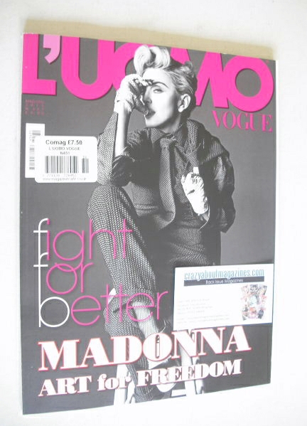 <!--2014-05-->L'Uomo Vogue magazine - May/June 2014 - Madonna cover