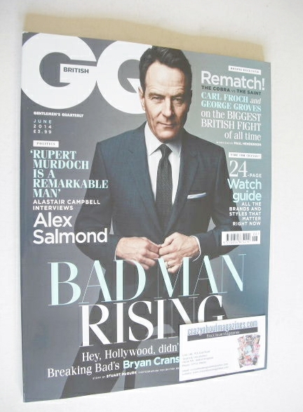 British GQ magazine - June 2014 - Bryan Cranston cover
