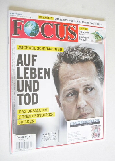 Focus magazine - Michael Schumacher cover (4 January 2014 - German Edition)