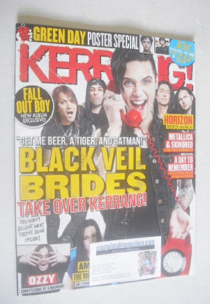 Kerrang magazine - Black Veil Brides cover (4 October 2014 - Issue 1537)
