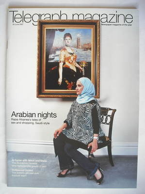 <!--2007-06-30-->Telegraph magazine - Rajaa Alsanea cover (30 June 2007)