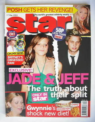 <!--2004-05-17-->Star magazine - Jade Goody and Jeff Brazier cover (17 May 