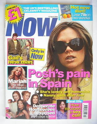 <!--2005-04-13-->Now magazine - Victoria Beckham cover (13 April 2005)