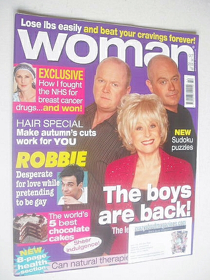 <!--2005-10-24-->Woman magazine - Ross Kemp, Steve McFadden and Barbara Win
