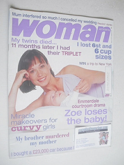 <!--2004-07-19-->Woman magazine - Leah Bracknell cover (19 July 2004)