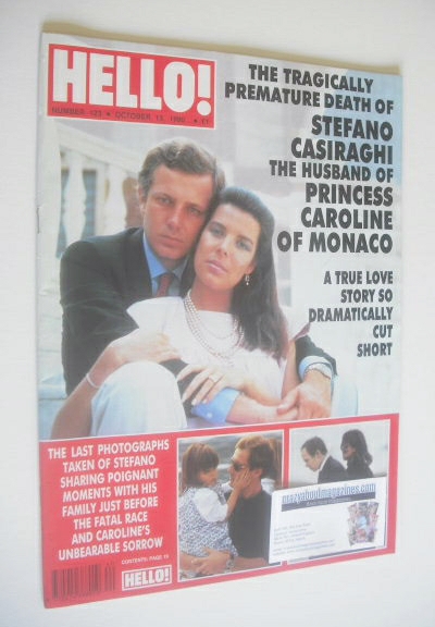 Hello! magazine - Princess Caroline and Stefano Casiraghi cover (13 October 1990 - Issue 123)