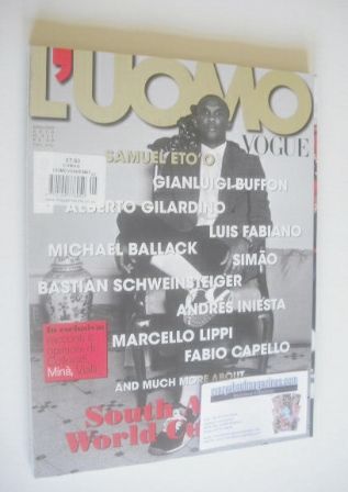 <!--2010-05-->L'Uomo Vogue magazine - May/June 2010 - Samuel Eto'o cover