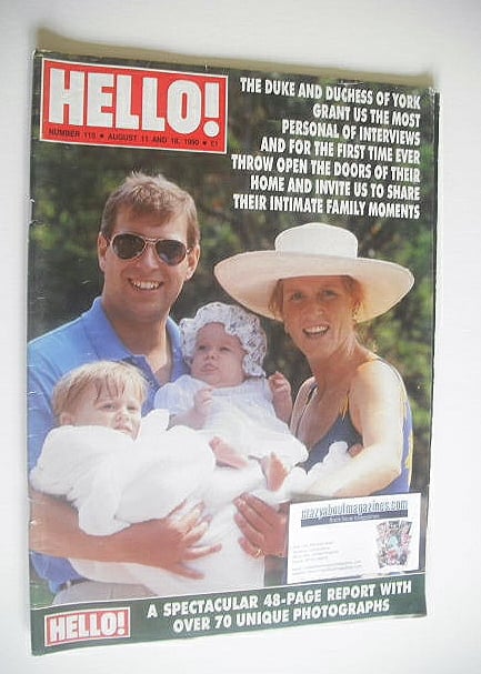 Hello! magazine - The Duke and Duchess of York and family cover (11 & 18 August 1990 - Issue 115)