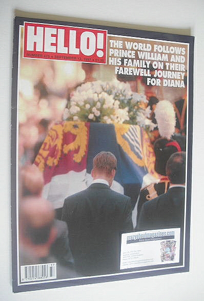 Hello! magazine - Princess Diana funeral cover (13 September 1997 - Issue 475)