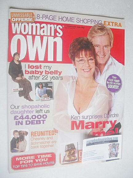 Woman's Own magazine - 7 February 2005 - William Roache and Anne Kirkbride cover