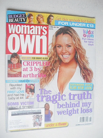 Woman's Own magazine - 19 April 2004 - Charlie Brooks cover